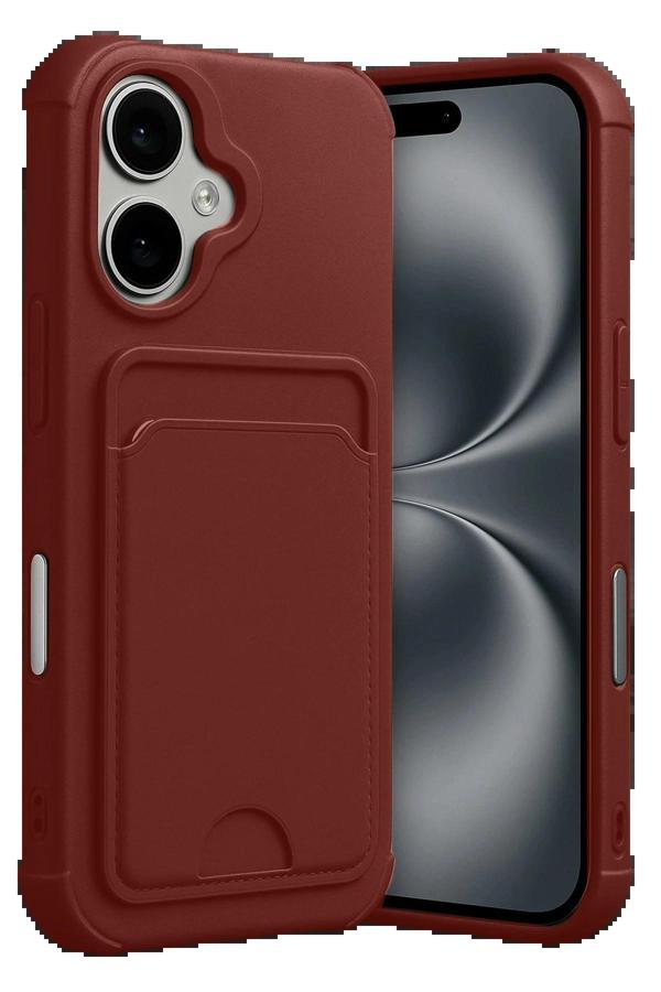 Apple iPhone 17 Kelvin Kartvizitli Silikon - Bordo-(5796) - Image 1