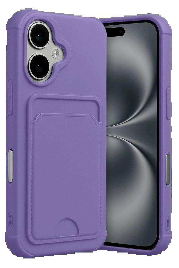 Apple iPhone 17 Kelvin Kartvizitli Silikon - Lila-(5796) - Image 1