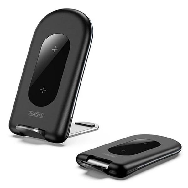 Duzzona W2 Katlanır Standlı 15W Hızlı Şarj Wireless Kablosuz Şarj Cihazı-(5775) - Image 1