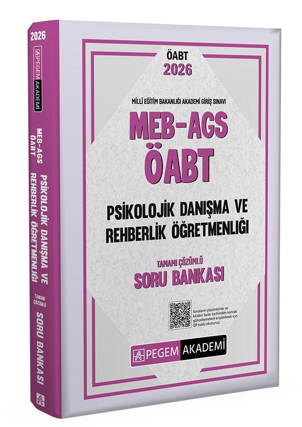 2026 MEB AGS ÖABT Psikolojik Danışma ve Rehberlik Tamamı Çözümlü Soru Bankası - Pegem Akademi Yayıncılık - Image 1