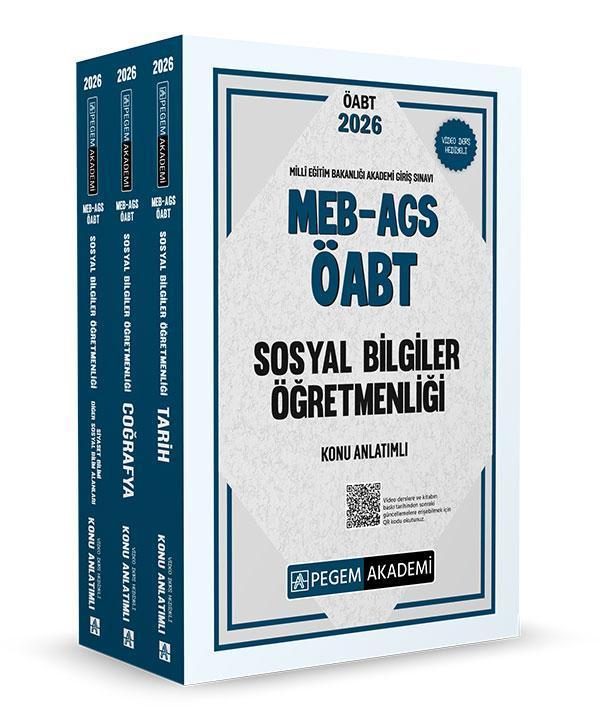 2026 MEB AGS ÖABT Sosyal Bilgiler Öğretmenliği Konu Anlatımlı (3 Kitap) - Pegem Akademi Yayıncılık - Image 1