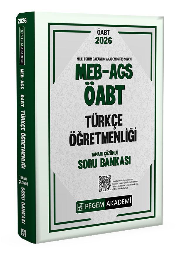 2026 MEB AGS ÖABT Türkçe Öğretmenliği Tamamı Çözümlü Soru Bankası - Pegem Akademi Yayıncılık - Image 1