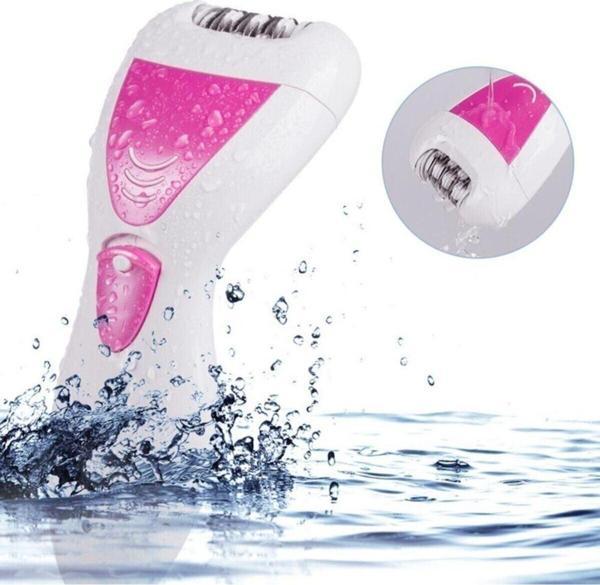 Rixos Unisex Pembe 4 In 1 Su Geçirme Tüy Alma Makinesi Topuk Törpülü Epilasyon Aleti - Image 1