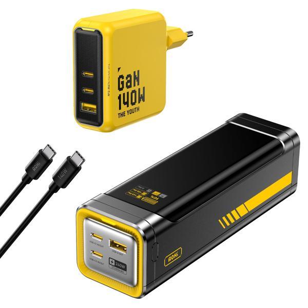 Aohi 27.600 mAh 240W Powerbank, Youth 3 Portlu Şarj Adaptörü - Image 1