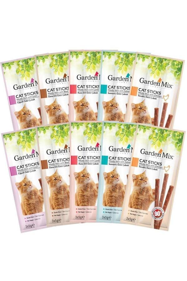 Garden Mix 10 Paket Stick Kedi Ödülü 30*5 Gr - Image 1