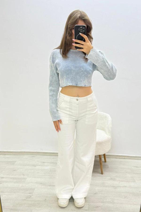 Yıkama Model Mavi Crop - Image 1