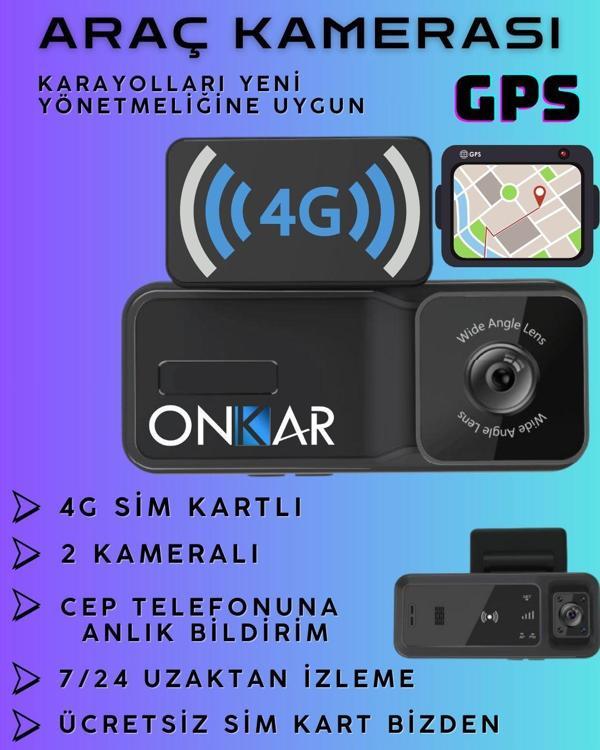 2 KAMERALI 4G SİM KARTLI GPS'li UYDUDAN TAKİPLİ ARAÇ KAMERASI UBOX PRO - Image 1