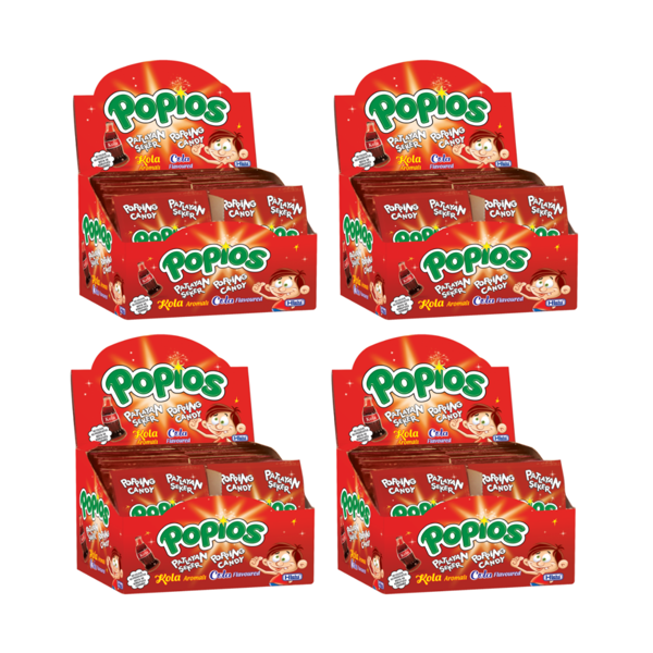 Hleks Patlayan Şeker Papios 40 Adet Kolalı 4 Paket - Image 1