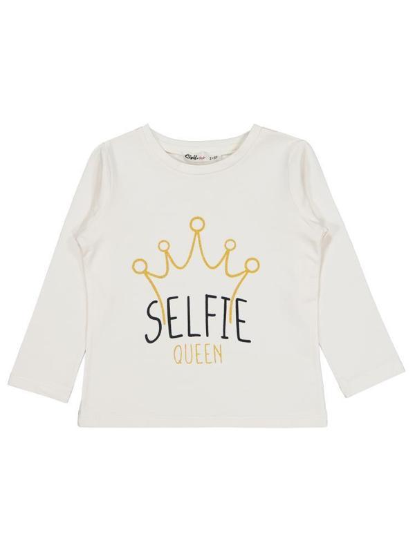 Civil Girls Selfie Baskılı 2-5 Yaş Sweatshirt - Ekru5-6 Yaş - Image 1