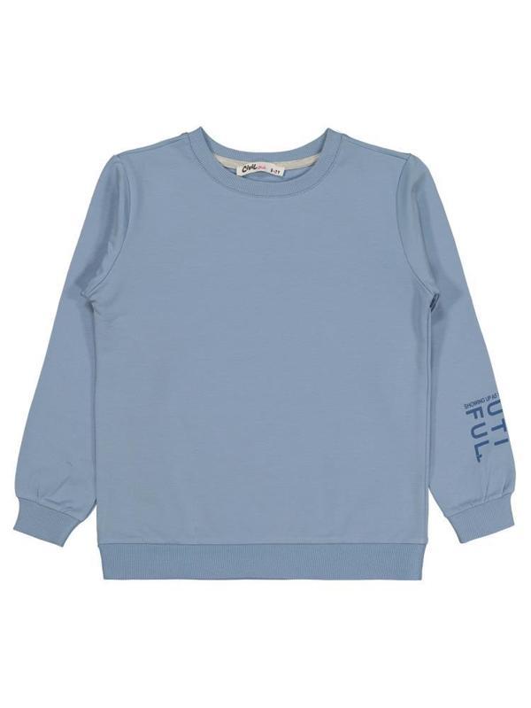 Civil Girls Basic 6-9 Yaş Sweatshirt - Mavi7-8 Yaş - Image 1