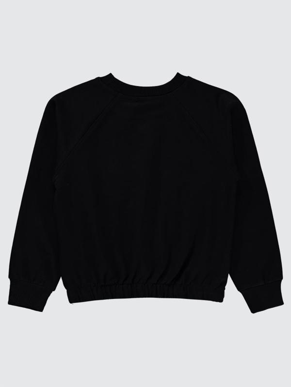Civil Girls Good Baskılı 6-9 Yaş Sweatshirt - Siyah8-9 Yaş - Image 1