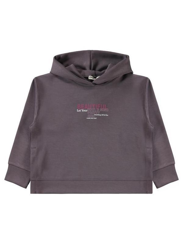Civil Girls Beautiful Baskılı 10-13 Yaş Sweatshirt - Gri12-13 Yaş - Image 1