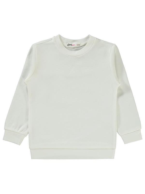 Civil Girls Düz 2-5 Yaş Sweatshirt - Ekru4-5 Yaş - Image 1