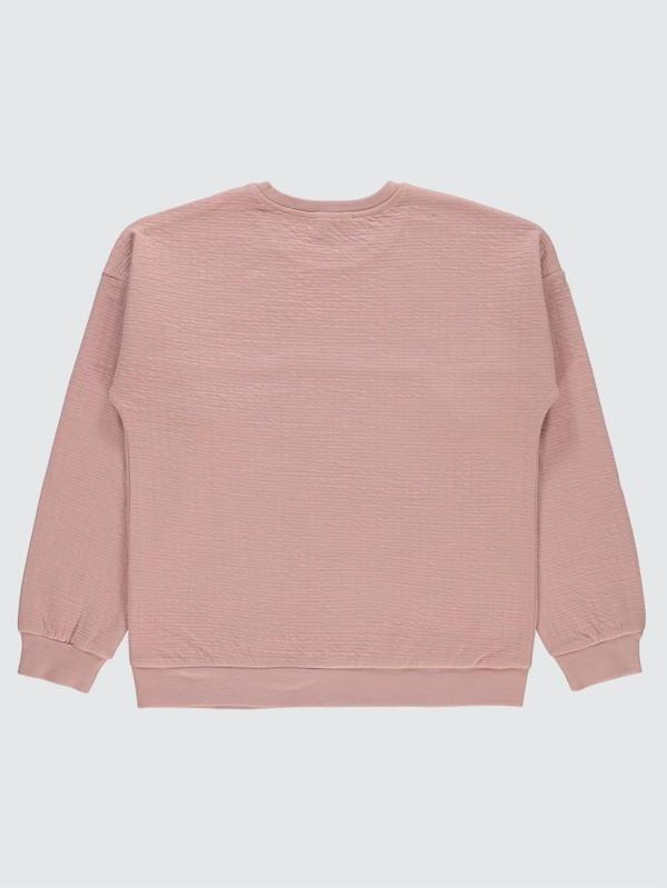 Civil Girls Kalp Baskılı 10-13 Yaş Sweatshirt - Pudra10-11 Yaş - Image 1
