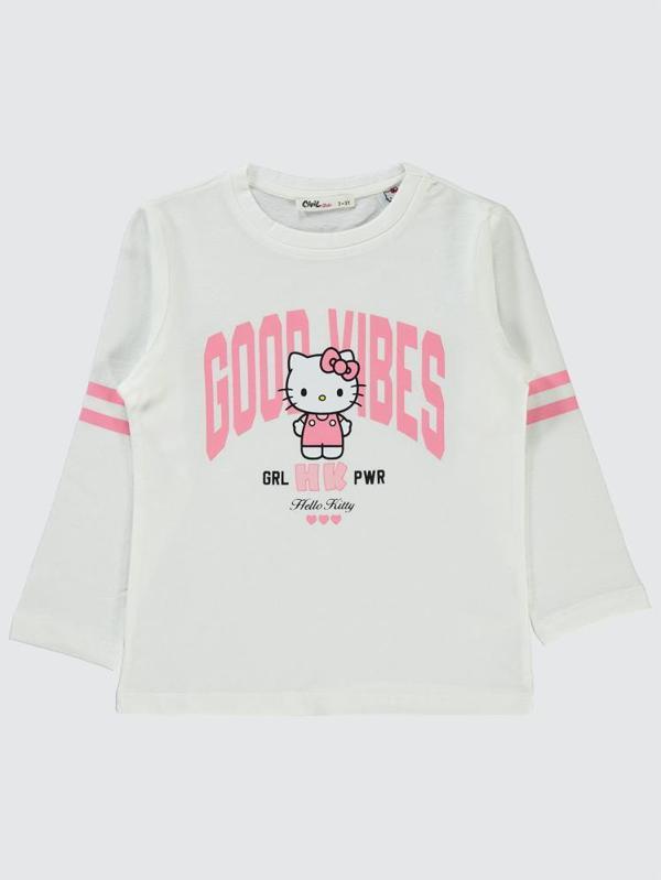 Civil Girls Sanrio Hello Kitty 2-5 Yaş Sweatshirt - Ekru2-3 Yaş - Image 1