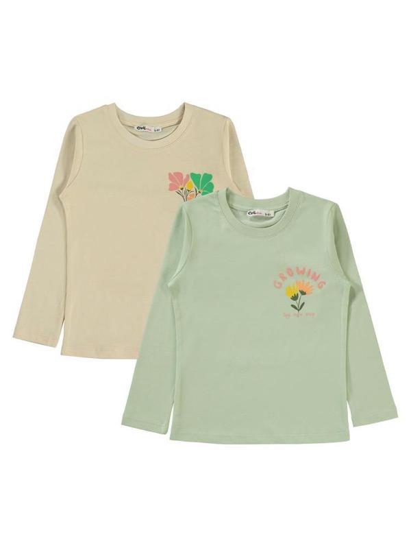 Civil Girls Growing Baskılı 2'li 5-13 Yaş Sweatshirt - Standart7-8 Yaş - Image 1