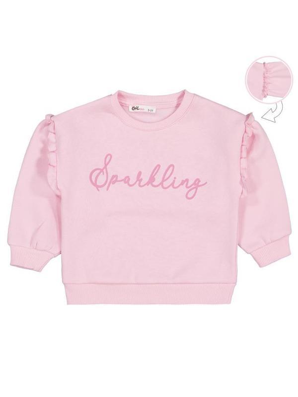 Civil Girls SPARKLING Baskılı 2-5 Yaş Sweatshirt - Pudra3-4 Yaş - Image 1