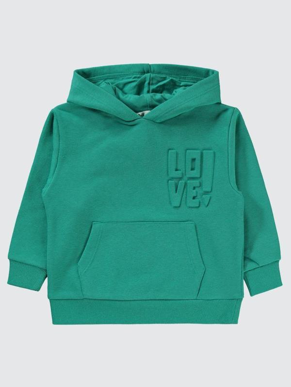 Civil Girls Kanguru Cepli 2-5 Yaş Sweatshirt - Yeşil4-5 Yaş - Image 1
