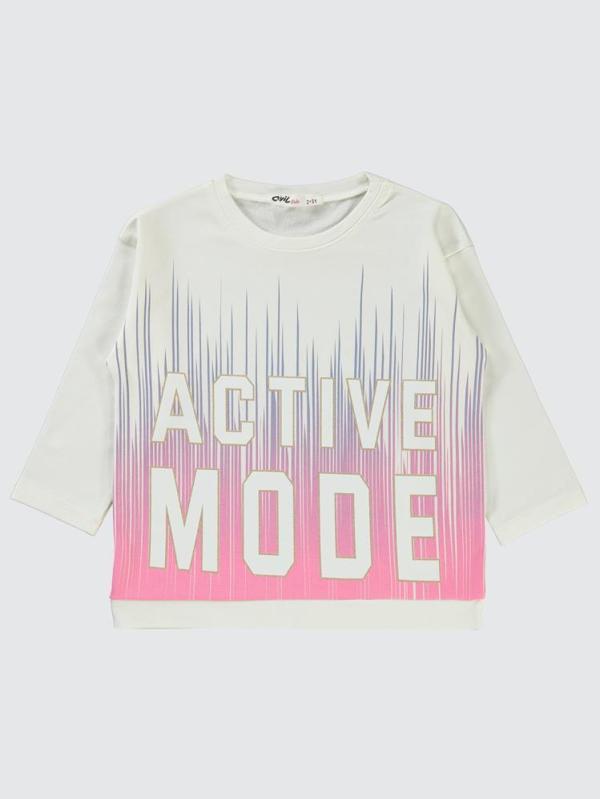 Civil Girls Active Mode Baskılı 2-5 Yaş Sweatshirt - Beyaz2-3 Yaş - Image 1