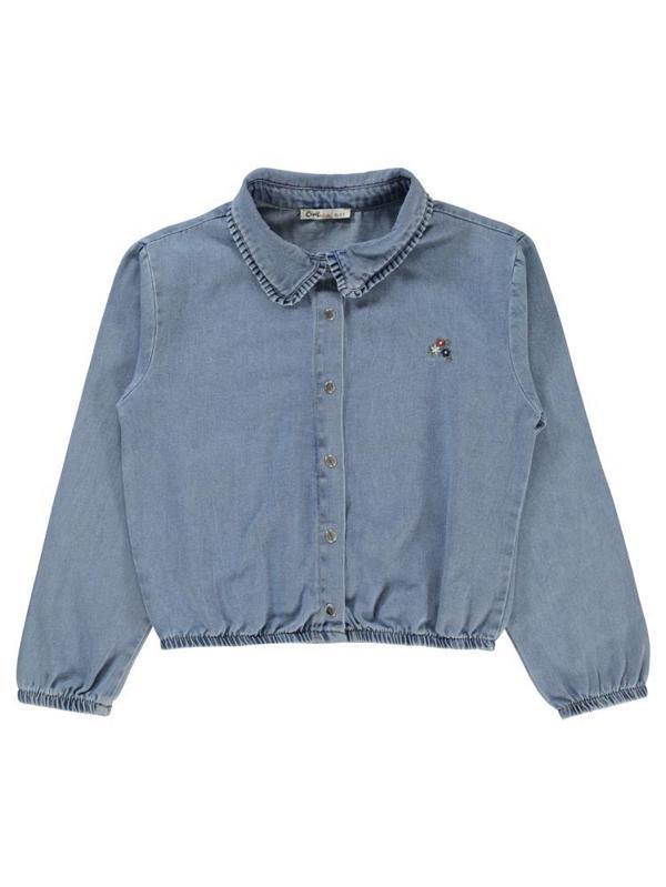 Civil Girls Yakası Fırfırlı 10-13 Yaş Gömlek - Mavi13-14 Yaş - Image 1