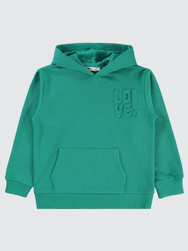Civil Girls Kanguru Cepli 10-13 Yaş Sweatshirt - Yeşil10-11 Yaş - Image 1
