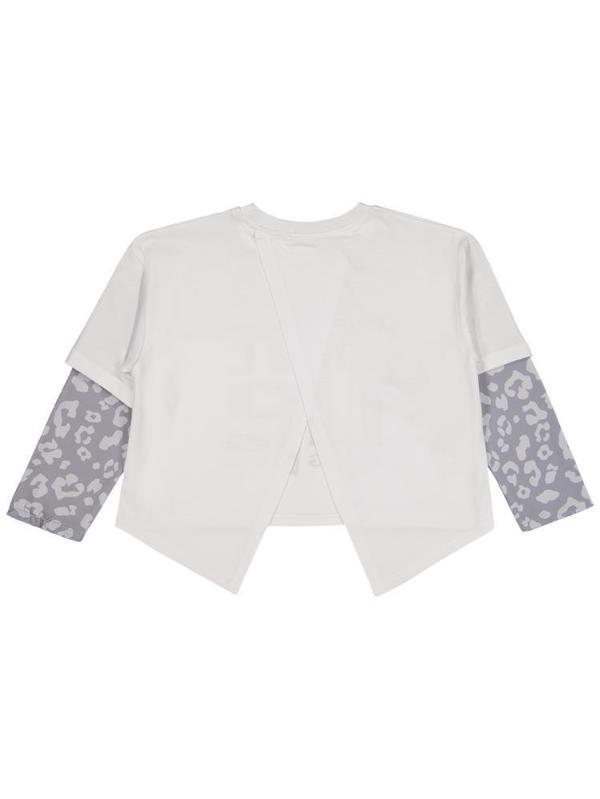 Civil Girls Leopar 6-9 Yaş Sweatshirt - Beyaz9-10 Yaş - Image 1