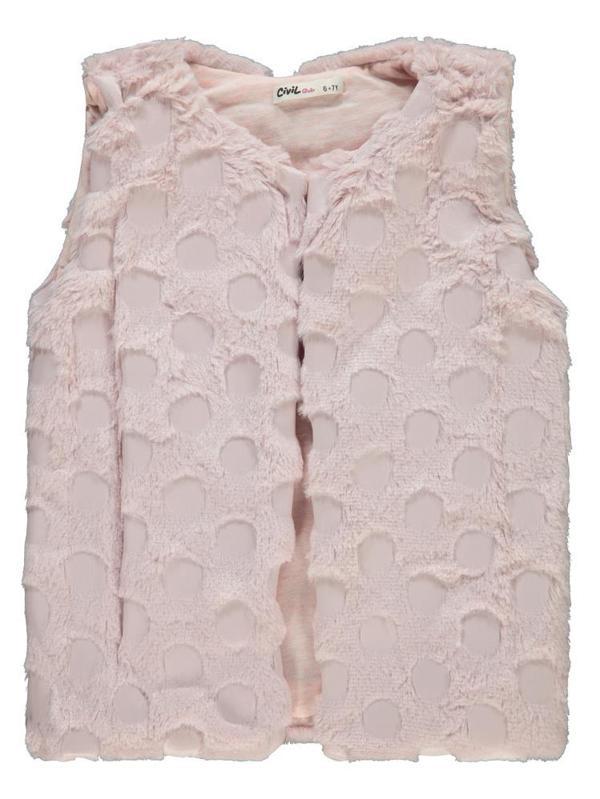 Civil Girls Pelüş 6-9 Yaş Yelek - Pudra8-9 Yaş - Image 1