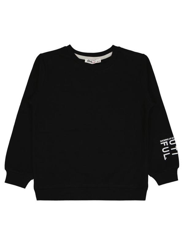 Civil Girls Basic 10-13 Yaş Sweatshirt - Siyah13-14 Yaş - Image 1