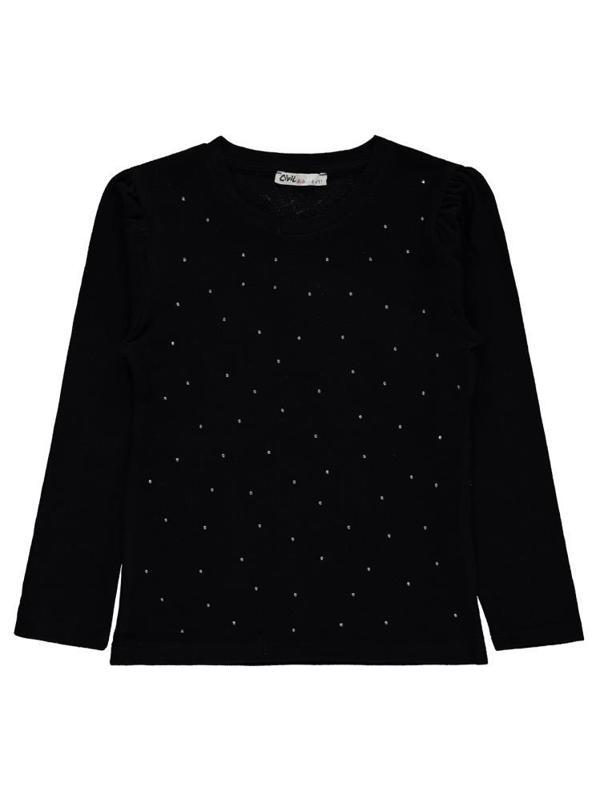 Civil Girls Stras Blouse 6-9 Yaş Sweatshirt - Siyah7-8 Yaş - Image 1
