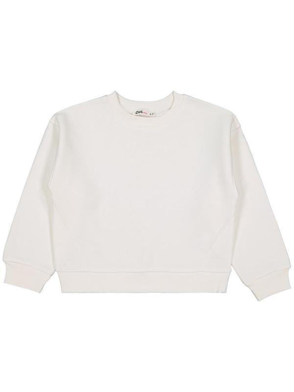 Civil Girls Düz 6-9 Yaş Sweatshirt - Ekru6-7 Yaş - Image 1