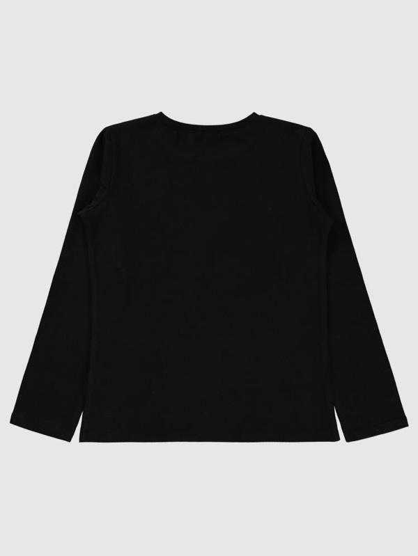 Civil Girls Happıness Baskılı 10-13 Yaş Sweatshirt - Siyah11-12 Yaş - Image 1