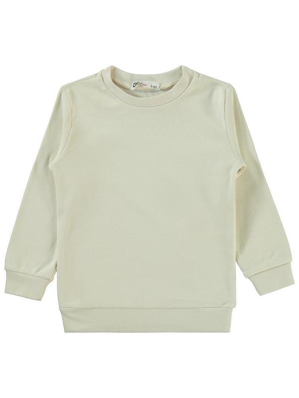 Civil Girls Düz 2-5 Yaş Sweatshirt - Ekru2-3 Yaş - Image 1