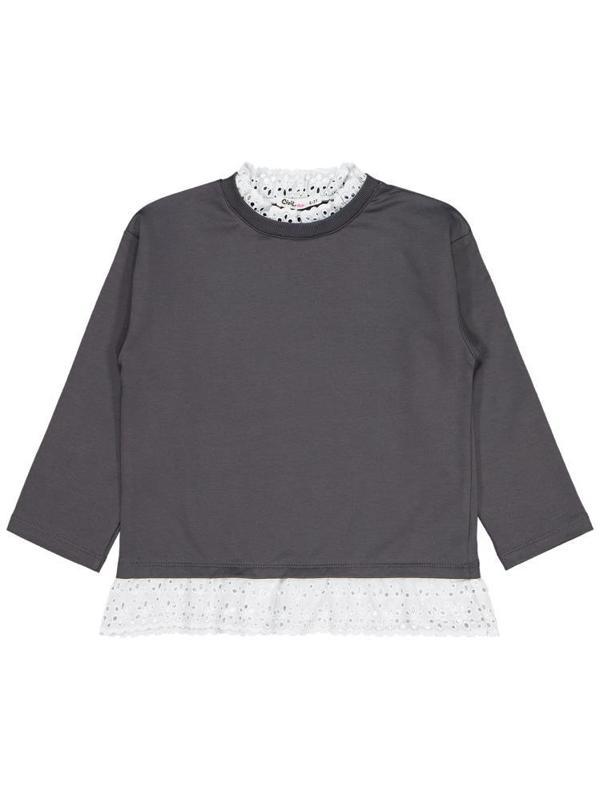 Civil Girls Brodeli 6-9 Yaş Sweatshirt - Gri9-10 Yaş - Image 1