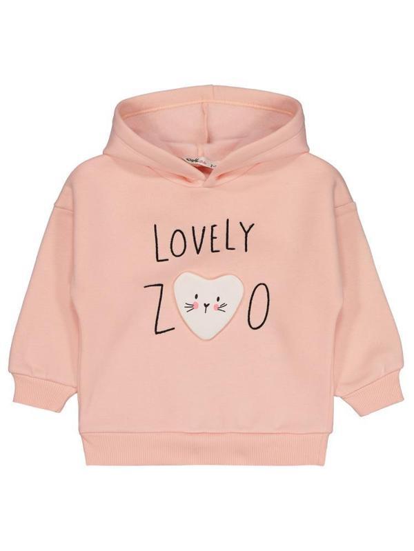 Civil Girls Lovely Baskılı 2-5 Yaş Sweatshirt - Pudra4-5 Yaş - Image 1