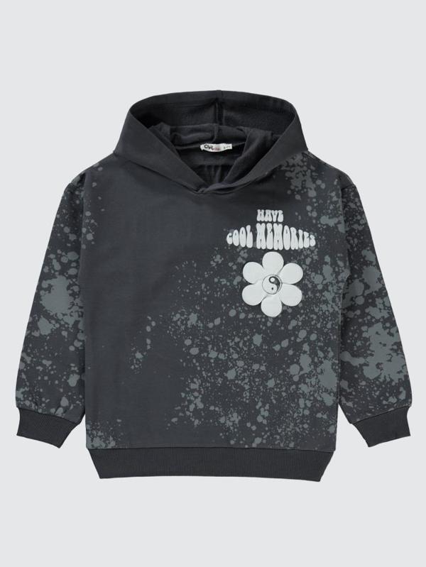 Civil Girls Have Cool Baskılı 10-13 Yaş Sweatshirt - Gri11-12 Yaş - Image 1