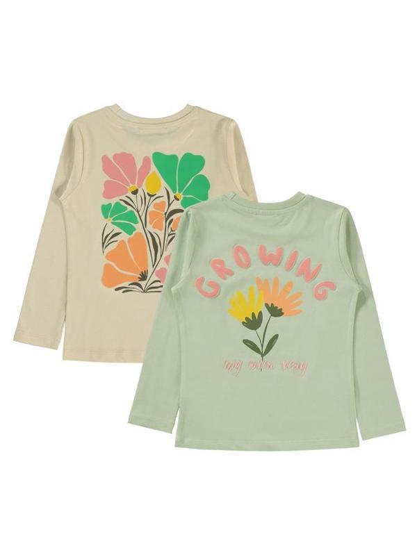 Civil Girls Growing Baskılı 2'li 5-13 Yaş Sweatshirt - Standart11-12 Yaş - Image 1