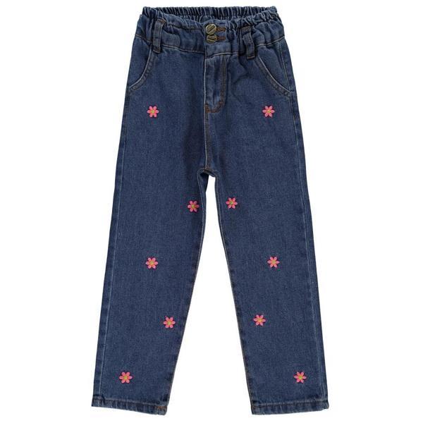 Civil Girls Papatya Nakışlı 6-9 Yaş Pantolon - Mavi8-9 Yaş - Image 1