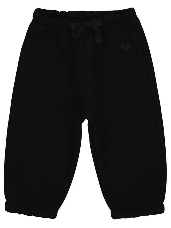 Civil Baby Kalp Nakışlı Basic 6-18 Ay Eşofman Altı - Siyah12-18 Ay - Image 1