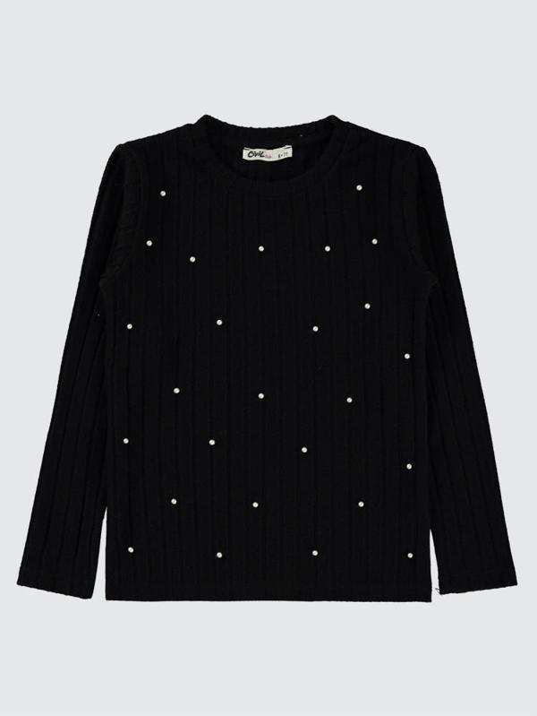 Civil Girls İncili 6-9 Yaş Sweatshirt - Siyah9-10 Yaş - Image 1