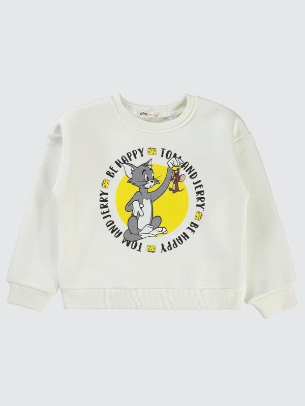 Tom and Jerry 6-9 Yaş Sweatshirt - Ekru7-8 Yaş - Image 1