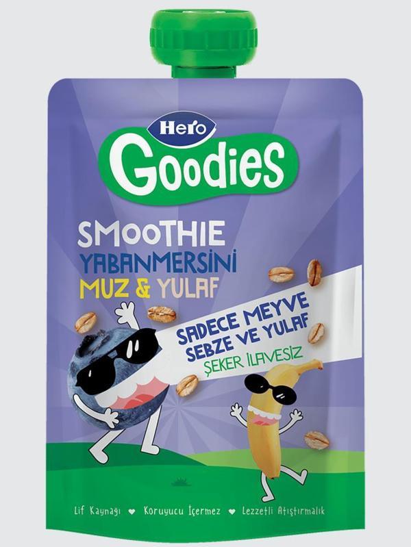 Hero Baby Goodies Yaban MersinliMuzlu ve Yulaflı Meyve Püresi100g - StandartStandart - Image 1