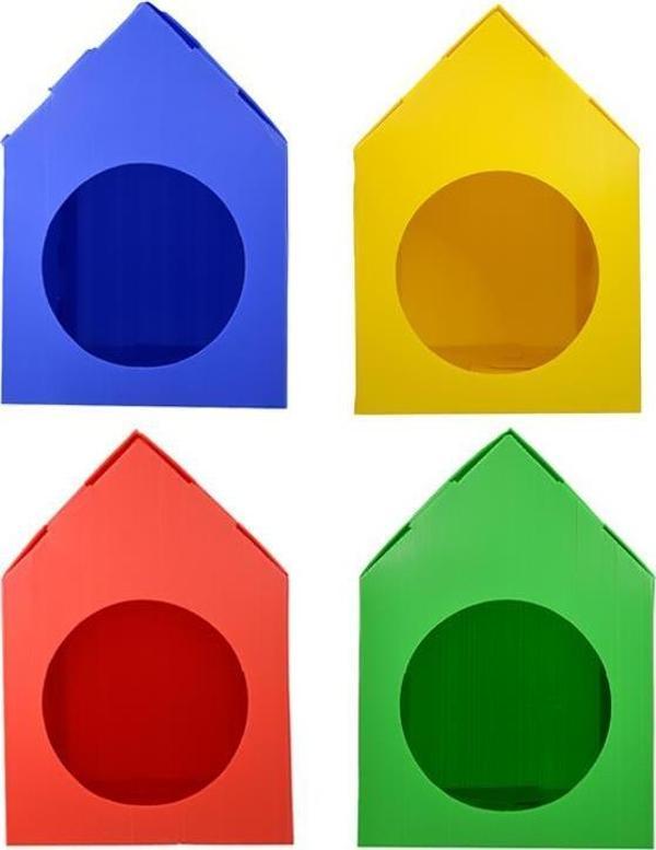 Temel Özel Üretim Plastik Kedi Evi 4lü Set - Image 1