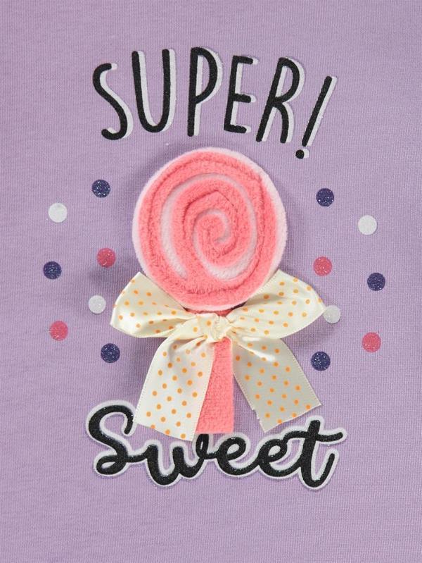 Civil Girls Super Baskılı 2-5 Yaş Sweatshirt - Lila4-5 Yaş - Image 1