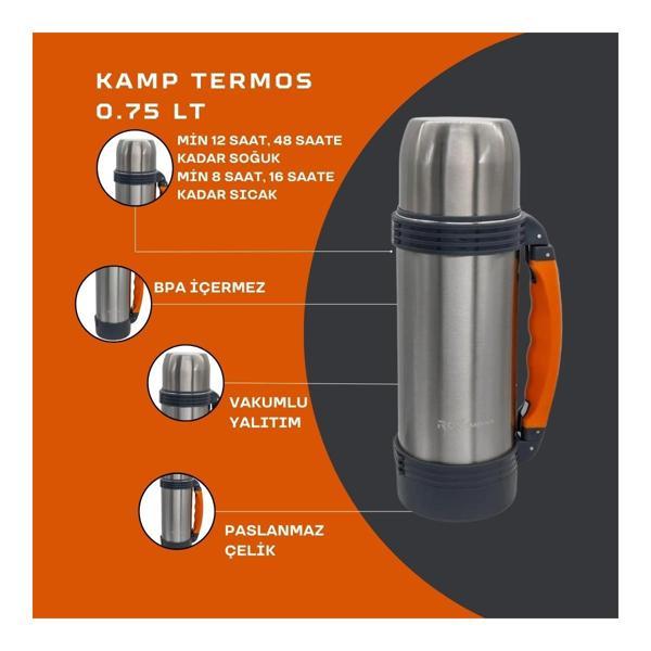 ROX CAMPING 0.75 LT KAMP TERMOS - Image 1