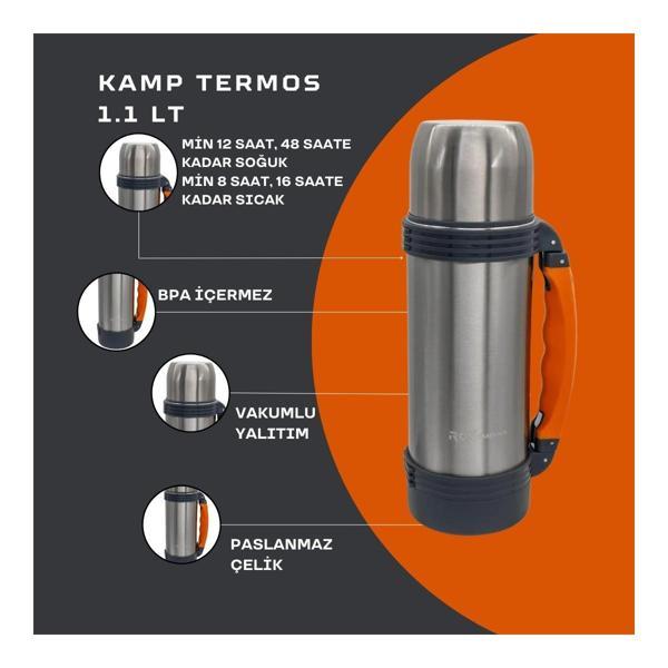 ROX CAMPING 1.1 LT KAMP TERMOS - Image 1
