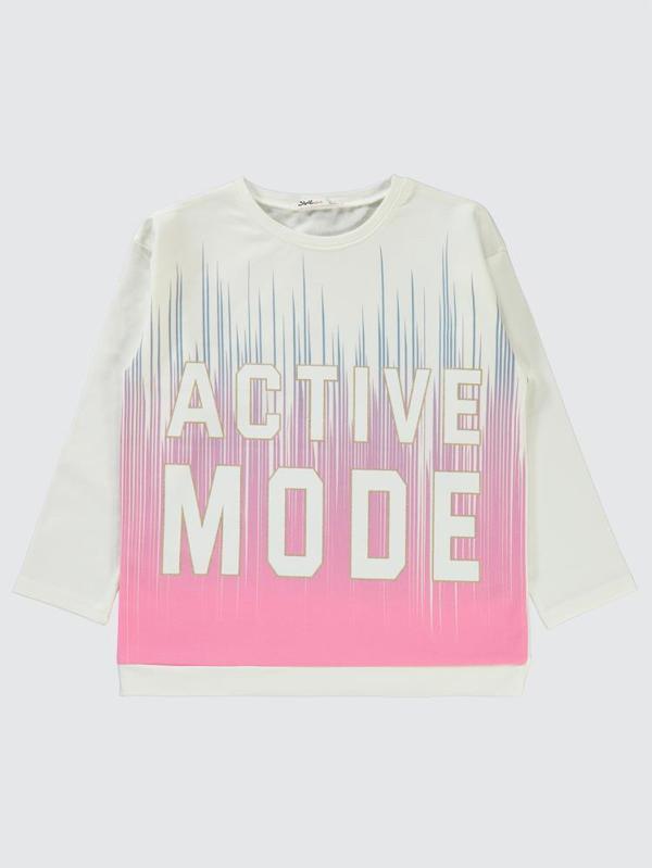 Civil Girls Active Mode Baskılı 10-13 Yaş Sweatshirt - Beyaz12-13 Yaş - Image 1