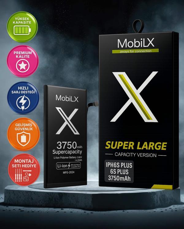 MobiliX iPhone 6S Plus Batarya Pil Süper Yüksek Kapasiteli Güçlendirilmiş 3750 mAh - Image 1