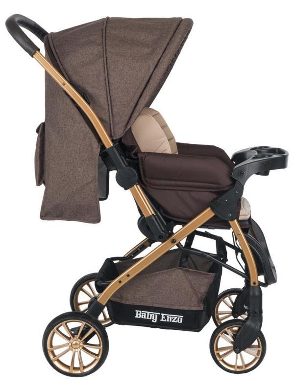 Baby Enzo Step25 Çift Yönlü Bebek Arabası - KahverengiStandart - Image 1