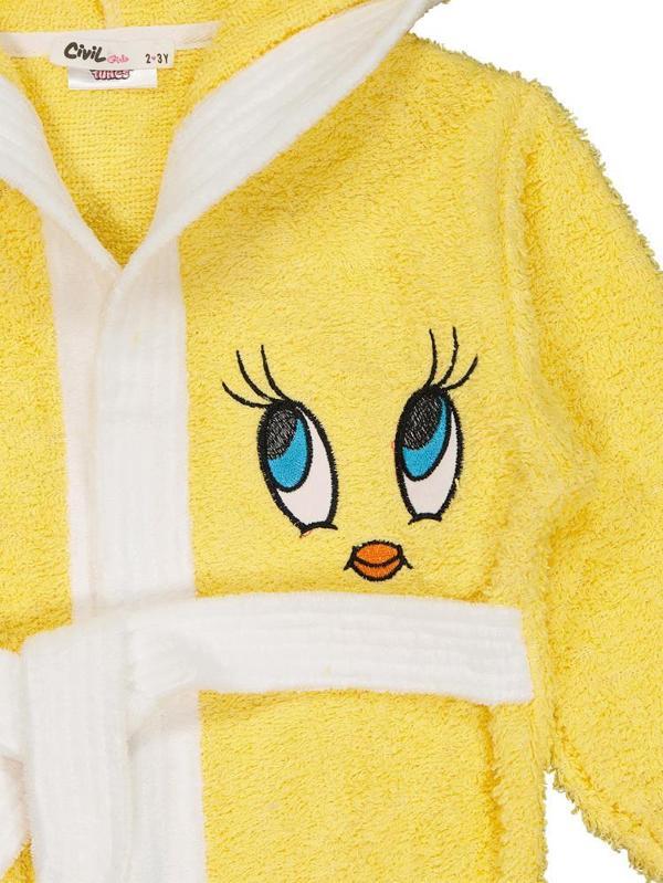 Tweety Kız Çocuk Bornoz 2-10 Yaş - Sarı2-3 Yaş - Image 1
