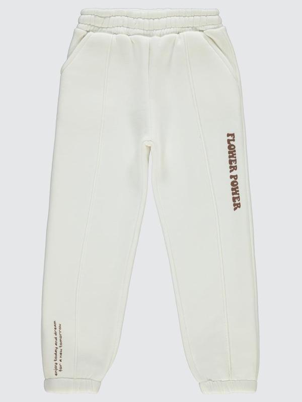 Civil Girls Önü Çımalı 6-9 Yaş Eşofman Altı - Ekru8-9 Yaş - Image 1